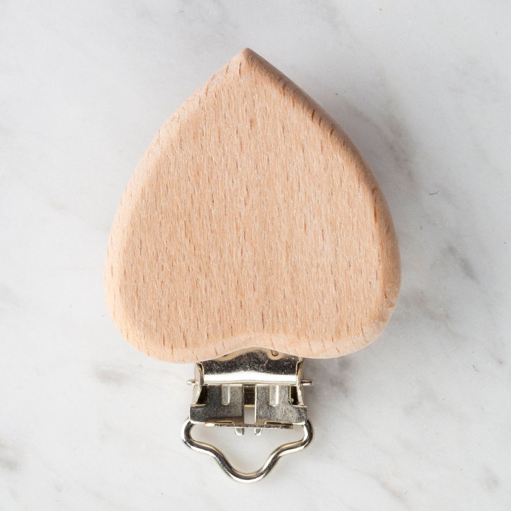 Loren Kalp Ahşap Emzik Zinciri Klipsi